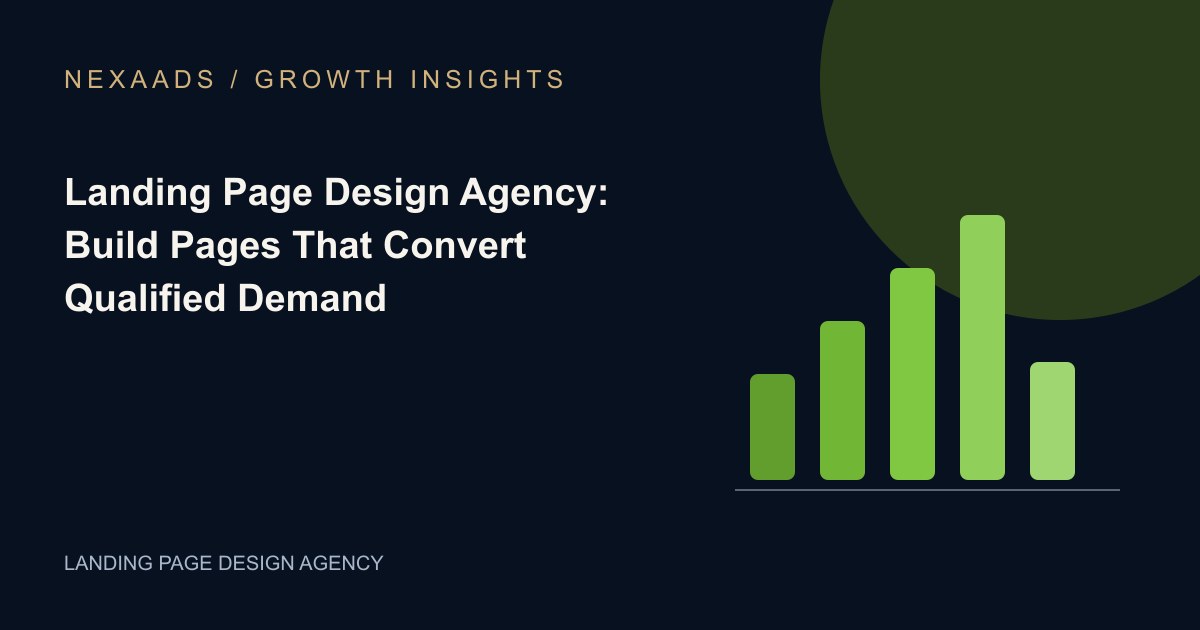 Original NexaAds editorial diagram: Landing Page Design Agency: Build Pages That Convert Qualified Demand